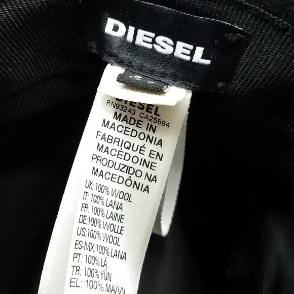 DIESEL Wool Canye Hat - Black - New - Picture 8 of 9